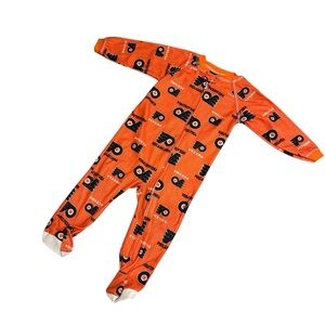 Orange NHL Flyers Hockey Philadelphia Sports Baby Onesie Pajamas Kids Size 18M!